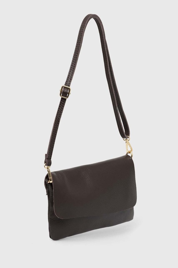 Answear.LAB torebka skórzana 433.hh brązowy WW25