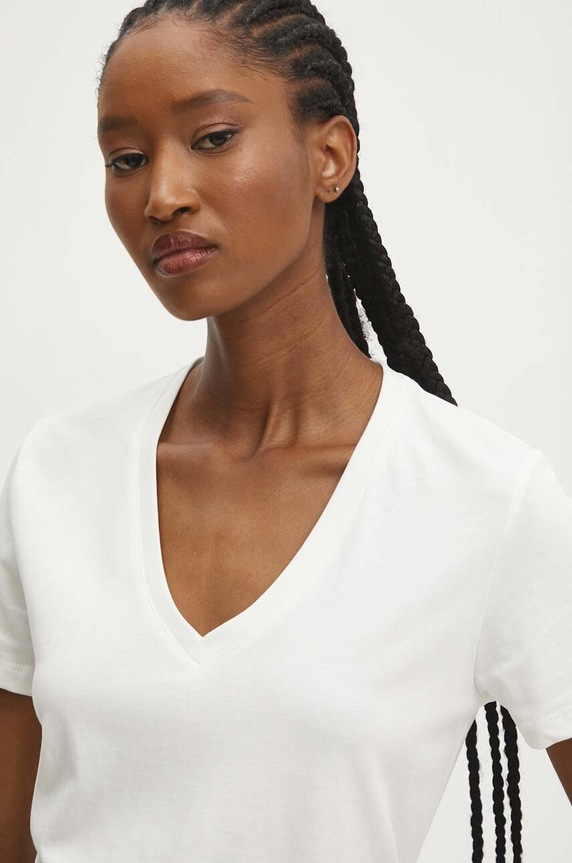 Answear Lab t-shirt bawełniany biały L5560.HMS