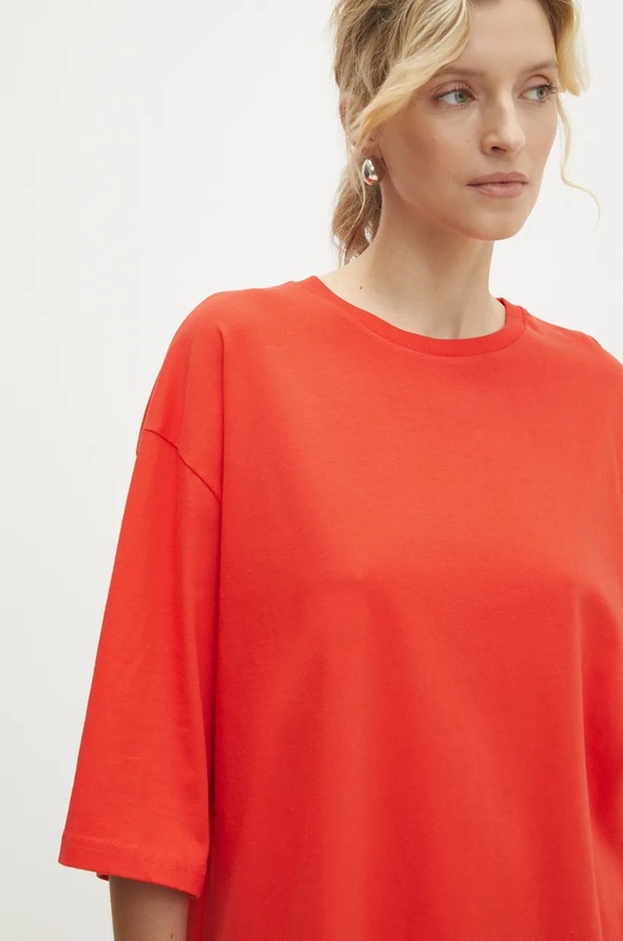 Answear Lab tricou din bumbac rosu 180267.TLK