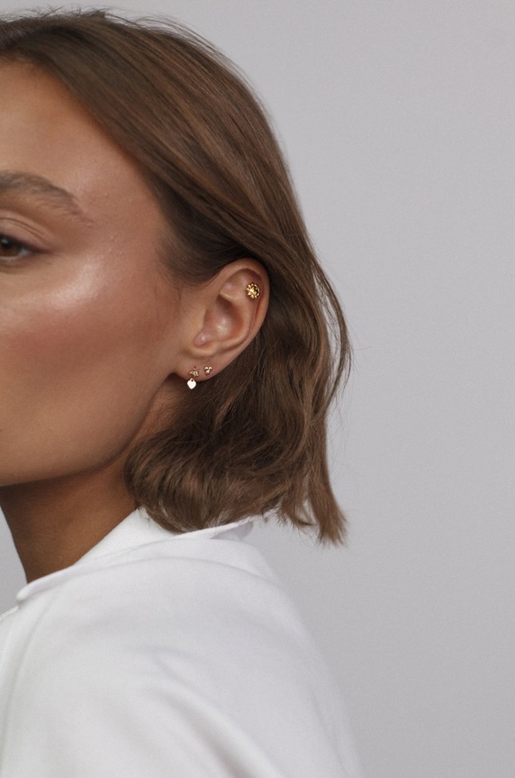 ANIA KRUK aranyozott ezüst fülbevaló Piercing Rock It SRUKS0510Z arany ZA00