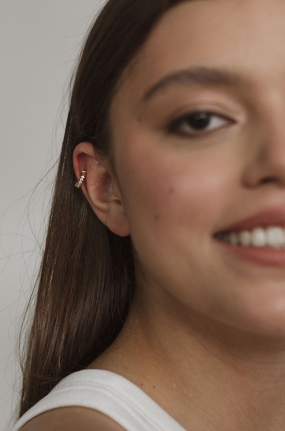 ANIA KRUK aranyozott ezüst fülbevaló Piercing Rock It SRUKS0720Z arany ZS26
