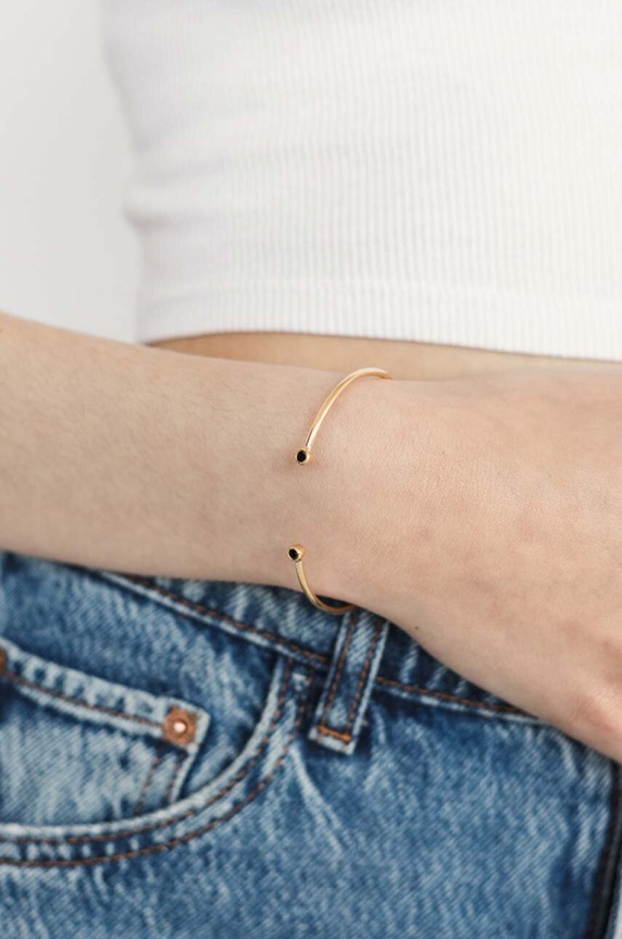 Srebrna narukvica presvučena zlatom ANIA KRUK SUGAR SGCAS0560Z zlatna ZA00