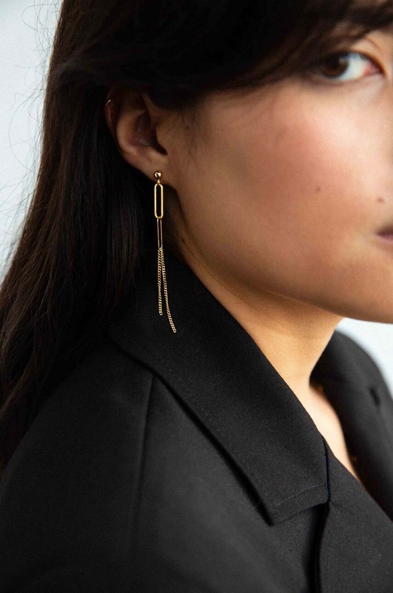 ANIA KRUK kolczyki ze srebra pokrytego złotem TRENDY SMVKS1150Z złoty ZA00