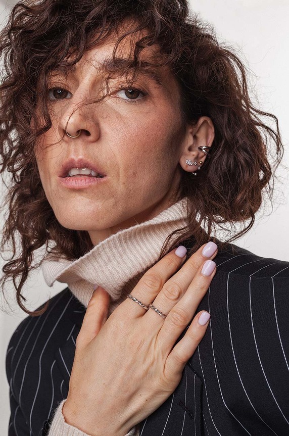 Srebrna naušnica ANIA KRUK ROCK IT srebrna SRUKC0872