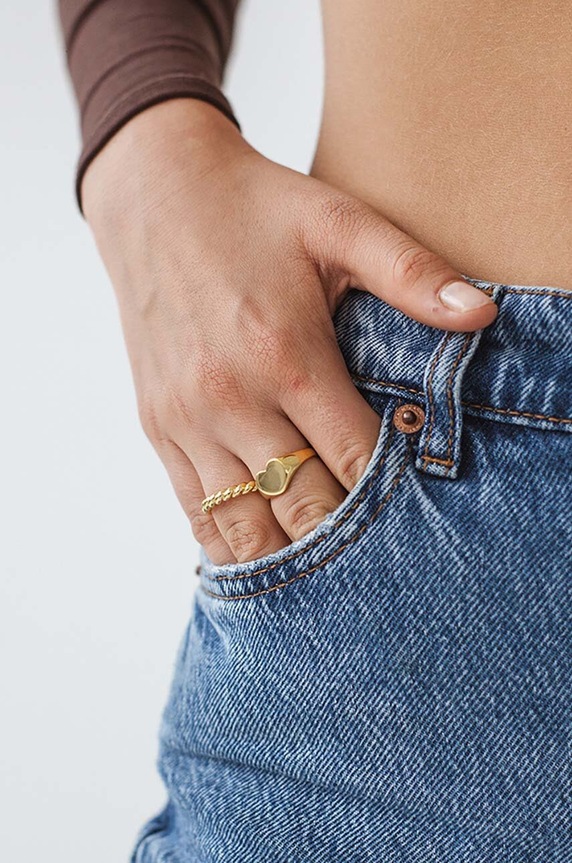 Επιχρυσωμένο δαχτυλίδι ANIA KRUK VINTAGE MRUPM0700Z χρυσαφί ZA00