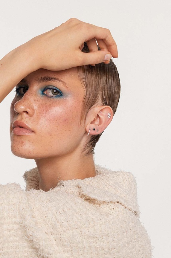 ANIA KRUK piercing fülbevaló ROCK IT ezüst SRUKC1722