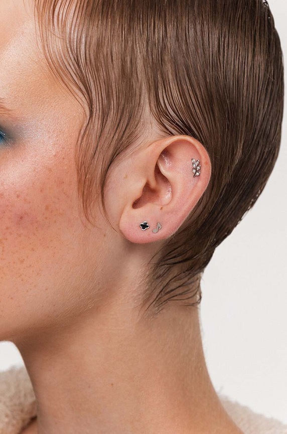 Dodatki Piercing uhan ANIA KRUK ROCK IT SRUKS0661 srebrna