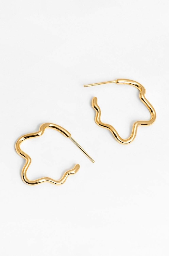 Ασημένια επιχρυσωμένα σκουλαρίκια ANIA KRUK TRENDY SRUKS1540Z χρυσαφί ZA00
