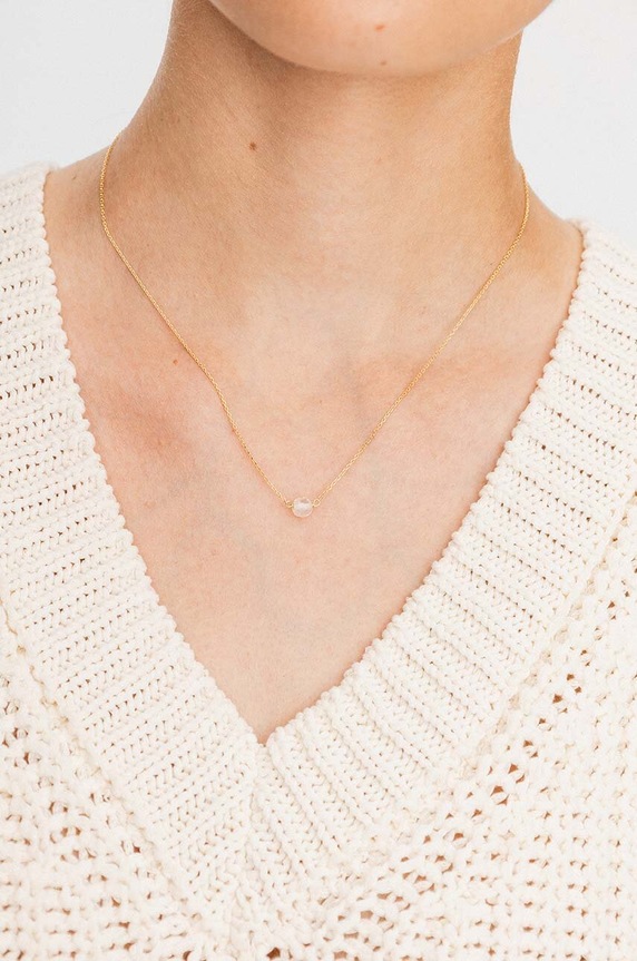 Akcesoria ANIA KRUK naszyjnik ze srebra pokrytego złotem DUO SAKNN2042Z złoty