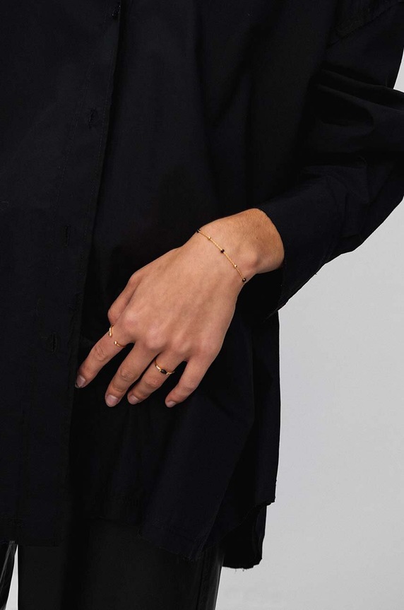 ANIA KRUK aranyozott ezüst karkötő OVAL arany SLTAE2941Z