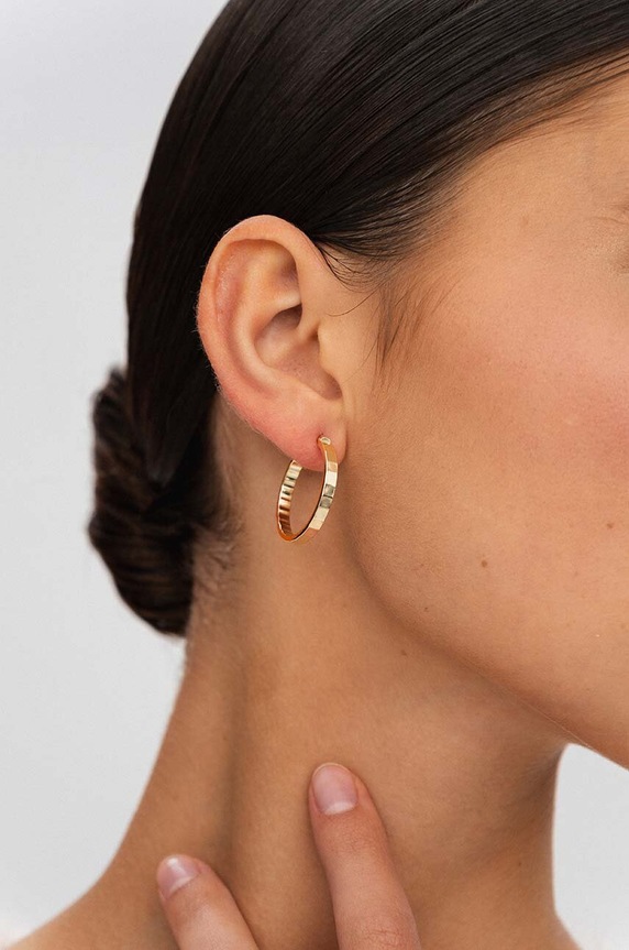 Akcesoria ANIA KRUK kolczyki ze srebra pokrytego złotem VINTAGE SLTKS2840Z złoty