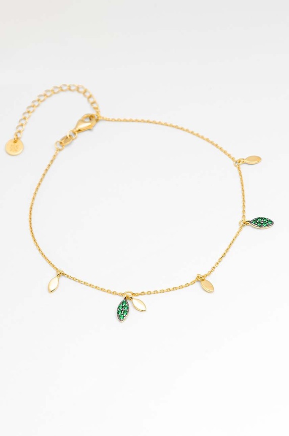 Pozlaćena srebrna narukvica za gležanj ANIA KRUK SUGAR STNAC1416Z zlatna ZA00