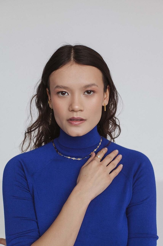 Αξεσουάρ Δαχτυλίδι από επιχρυσωμένο ασήμι ANIA KRUK SKY SMRPS0140Z χρυσαφί