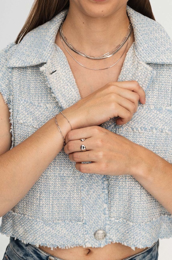 Doplnky Prsteň ANIA KRUK TRENDY MRUPM1220 strieborná