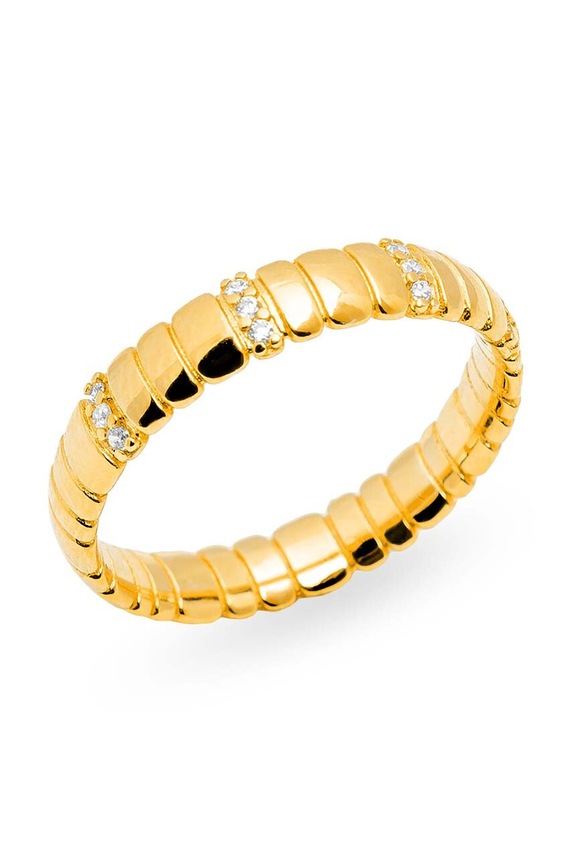ANIA KRUK inel de argint placat cu aur GLAMOUR argint aur SMRPC1392Z