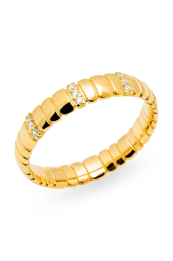 ANIA KRUK inel de argint placat cu aur GLAMOUR argint aur SMRPC1392Z