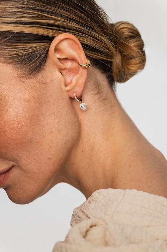 Kiegészítők ANIA KRUK aranyozott ezüst fülbevaló ROMANTICA SMVKC2102Z arany