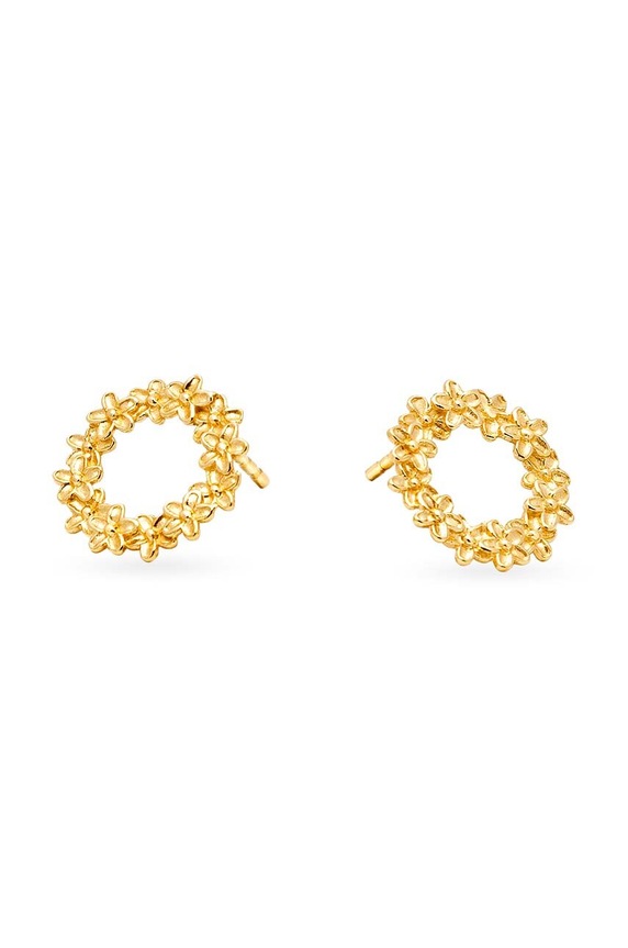 Ασημένια επιχρυσωμένα σκουλαρίκια ANIA KRUK HIPPIE επιχρυσωμένο χρυσαφί SAKKS2340Z