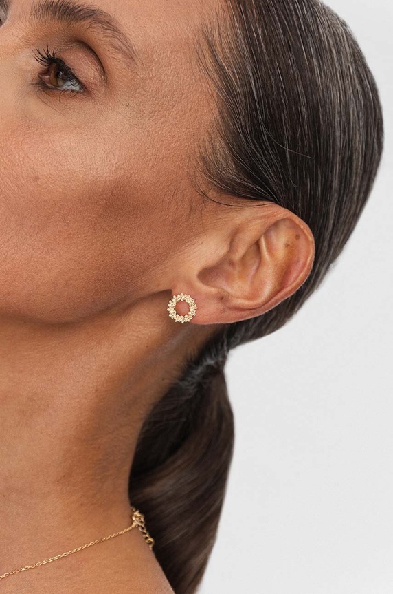 Αξεσουάρ Ασημένια επιχρυσωμένα σκουλαρίκια ANIA KRUK HIPPIE SAKKS2340Z χρυσαφί