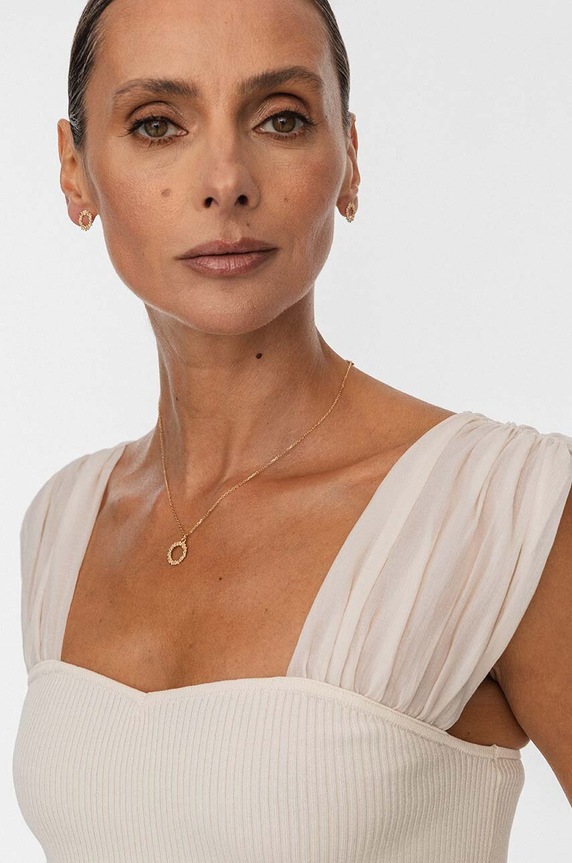 Ασημένια επιχρυσωμένα σκουλαρίκια ANIA KRUK HIPPIE SAKKS2340Z χρυσαφί