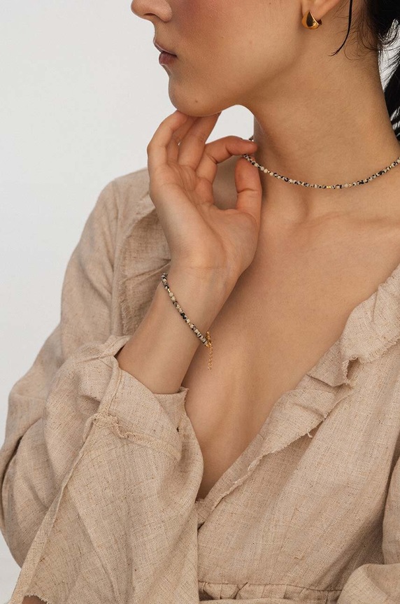 ANIA KRUK collana con pietre naturali SUMMER oro SAKNN2439Z