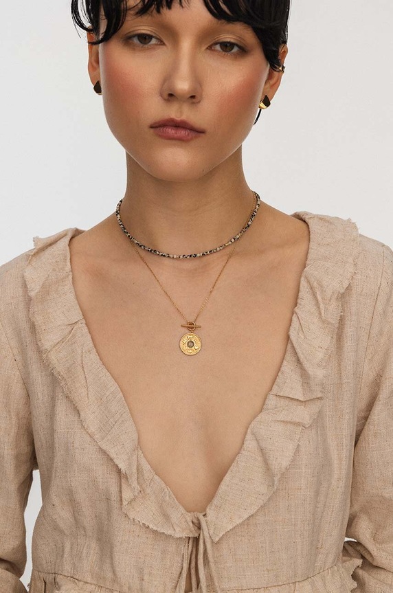 ANIA KRUK collana con pietre naturali SUMMER SAKNN2439Z oro