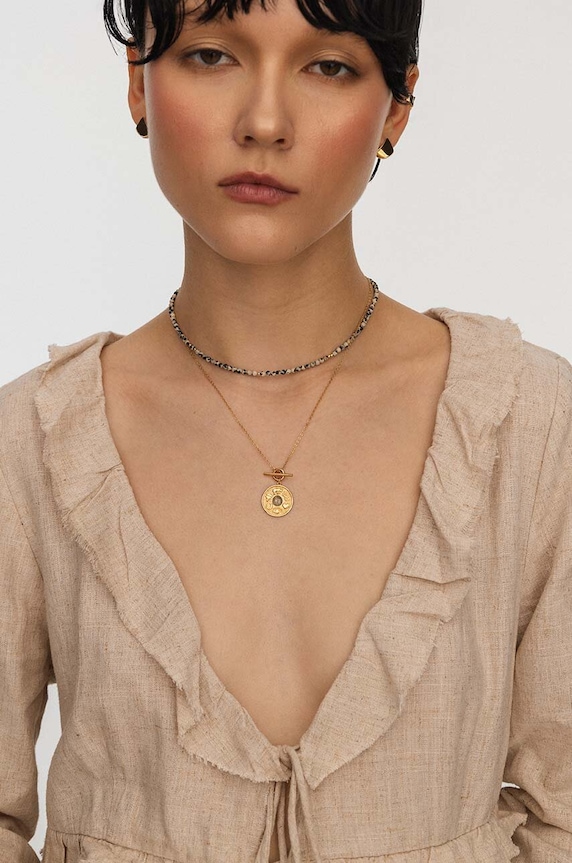 ANIA KRUK collana con pietre naturali SUMMER SAKNN2439Z oro