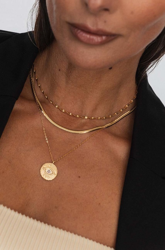 ANIA KRUK aranyozott ezüst nyaklánc VINTAGE SJDNC0152Z arany