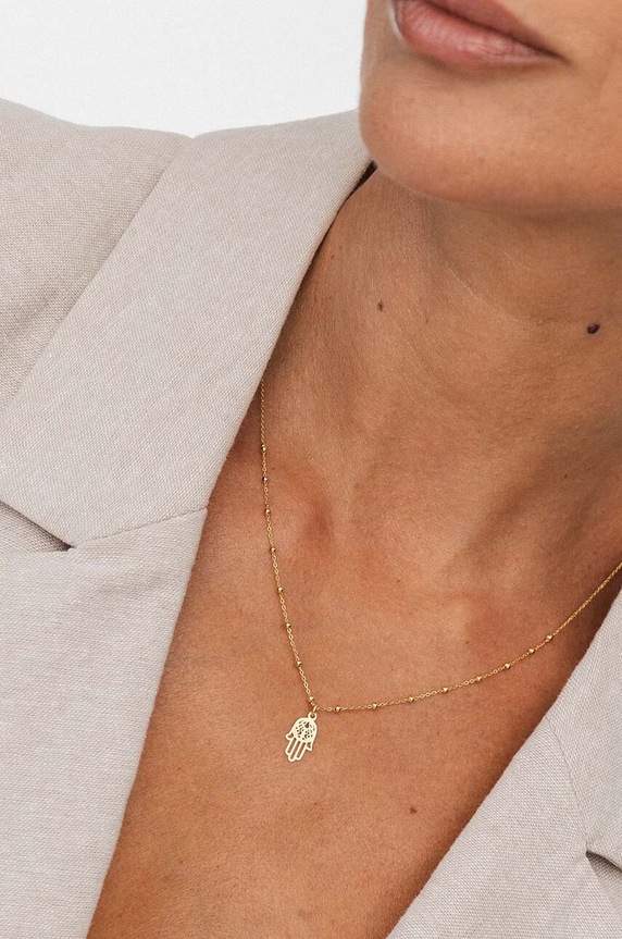 Strieborný pozlátený náhrdelník ANIA KRUK VINTAGE zlatá SMVNS2480Z