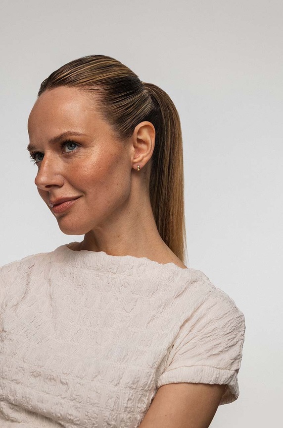 ANIA KRUK kolczyki ze srebra pokrytego złotem VINTAGE SRUKS2310Z złoty