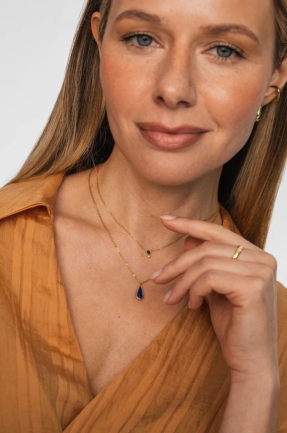 ANIA KRUK collana in argento placcato oro DUO oro SMRNN1384Z