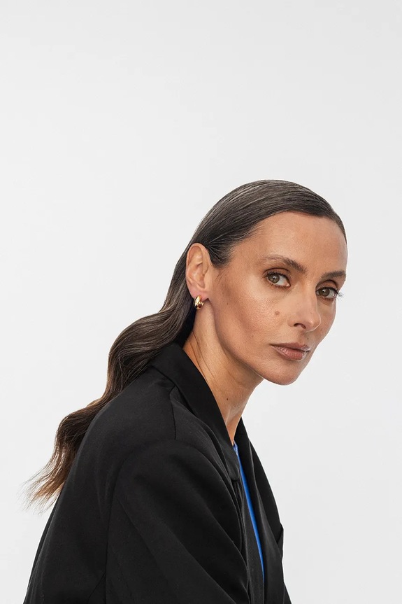 ANIA KRUK kolczyki ze srebra pokrytego złotem TRENDY SMVKS2610Z złoty