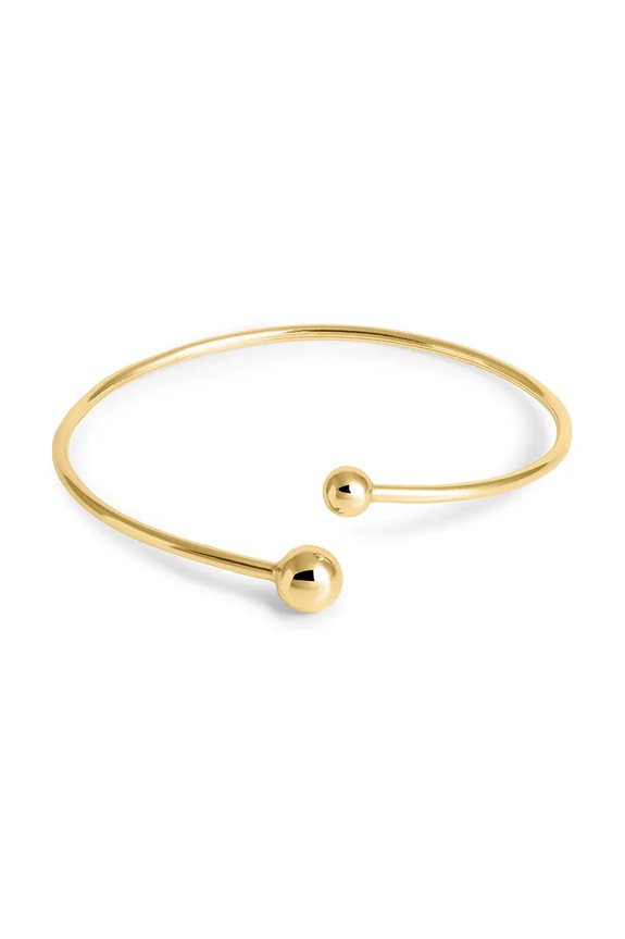 ANIA KRUK bracciale in argento placcato oro OVAL oro plissettato oro SSIAS0860Z