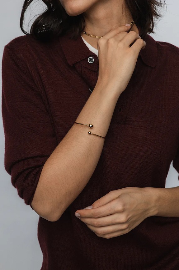 ANIA KRUK bracciale in argento placcato oro OVAL oro SSIAS0860Z