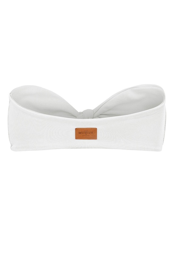 MUUV. bikini felső Bow Bandeau fehér biustonosz.BOW.BANDEAU