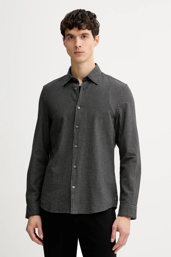 Marc O'Polo camicia in cotone regolare grigio M30732642358