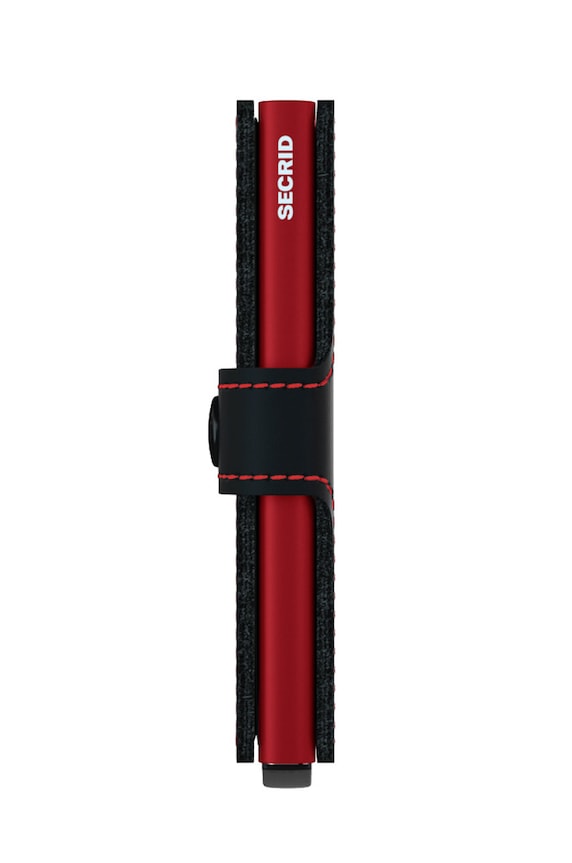 Secrid - Portfel skórzany czarny MM.Black.Red