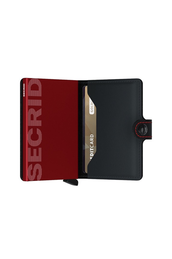 Secrid - Portfel skórzany MM.Black.Red czarny