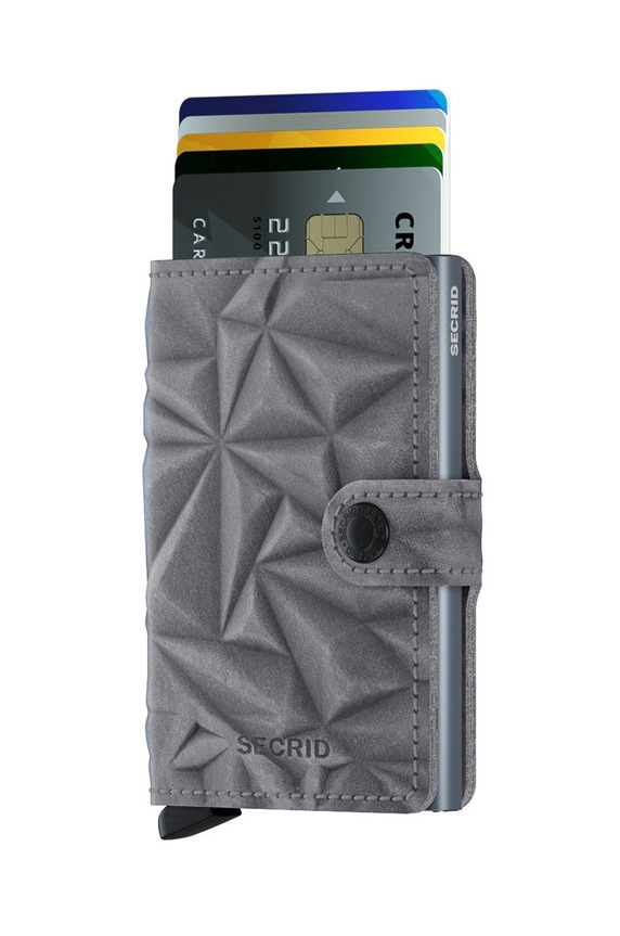 Secrid - Kožni novčanik bez uzorka siva MPr.Stone
