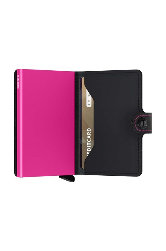 Secrid portfel czarny MM.Black.Fuchsia
