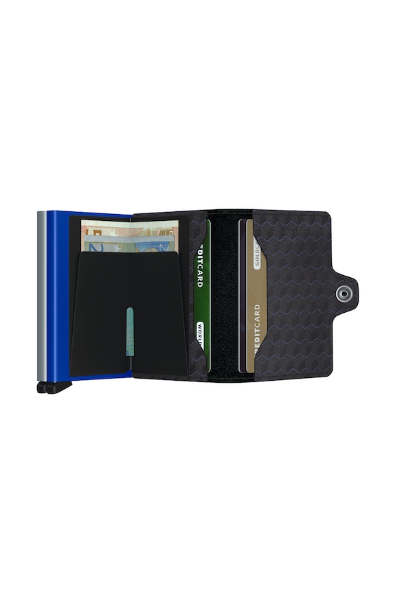 Kiegészítők Secrid bőr pénztárca TOp.Titanium.Blue fekete