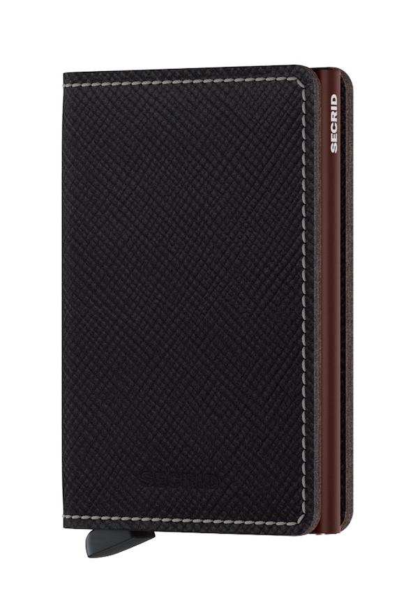 Secrid Portofel de piele piele negru SSa.Brown