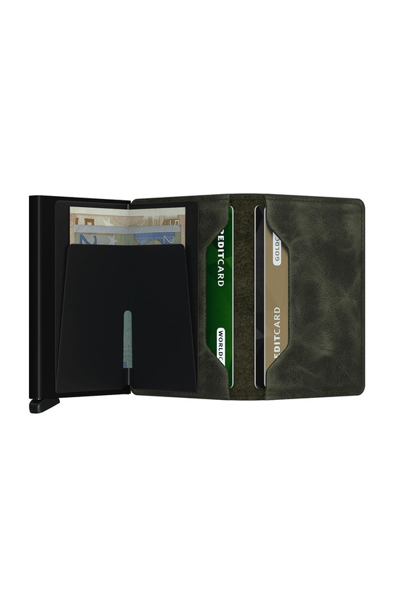 Kožni novčanik Secrid zelena SV.OliveBlack