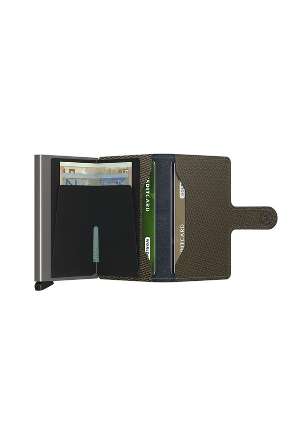 Akcesoria Secrid portfel RFID męski skórzany Mca.Miniwallet zielony