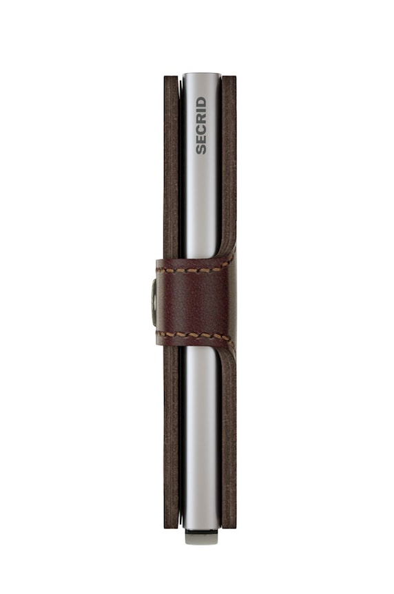 Secrid - Portfel skórzany brązowy M.Dark.brown