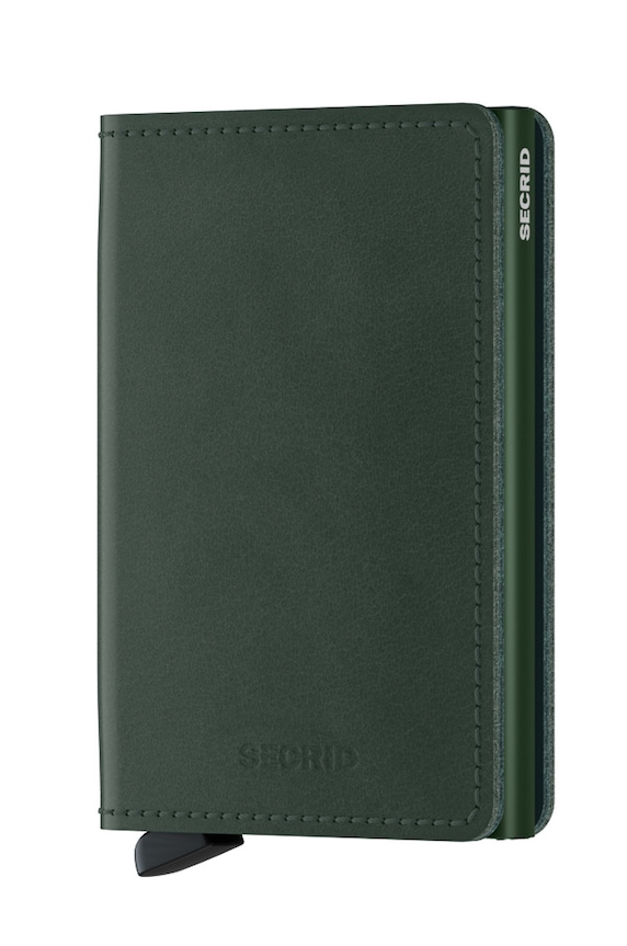 Secrid portofel de piele piele verde SO.Green