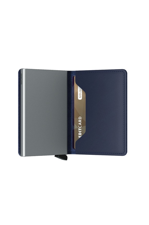 Kiegészítők Secrid - Bőr pénztárca SO.Navy sötétkék