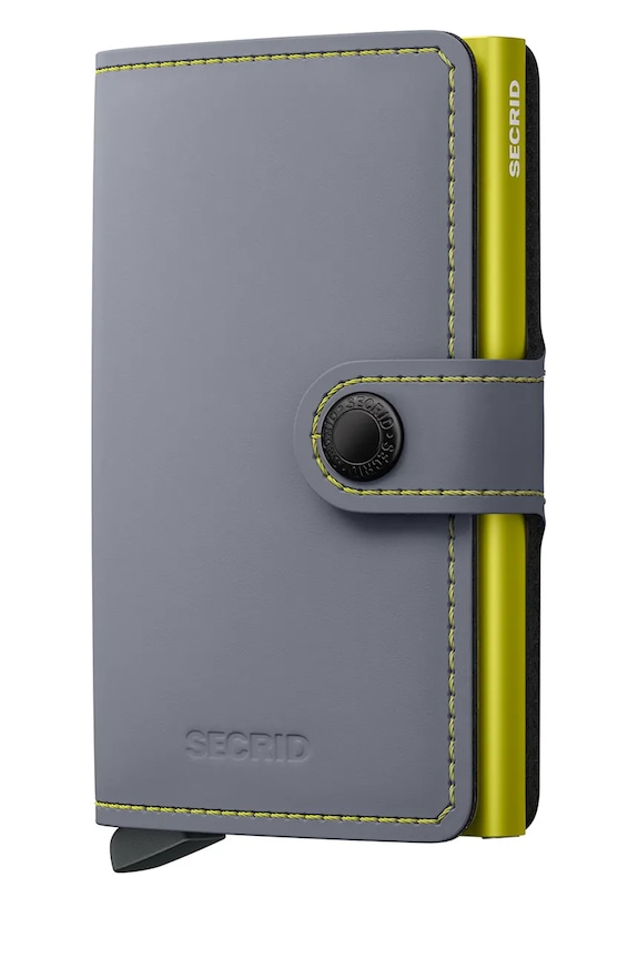 Secrid portfel skórzany MATTE gładkie szary MM.Black