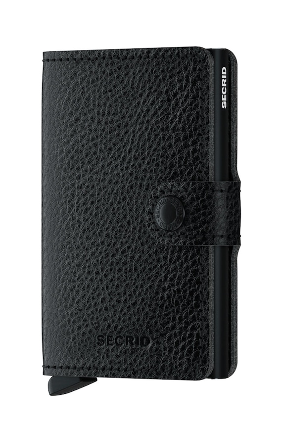Kožená peněženka Secrid přírodní kůže černá MVg.Black.Black