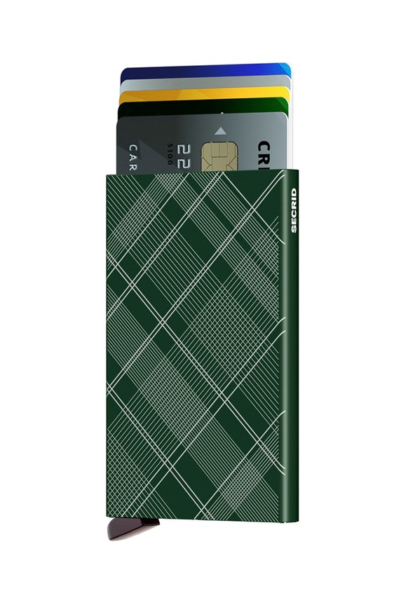 Secrid - Portfel syntetyczny zielony CLa.TartanGreen